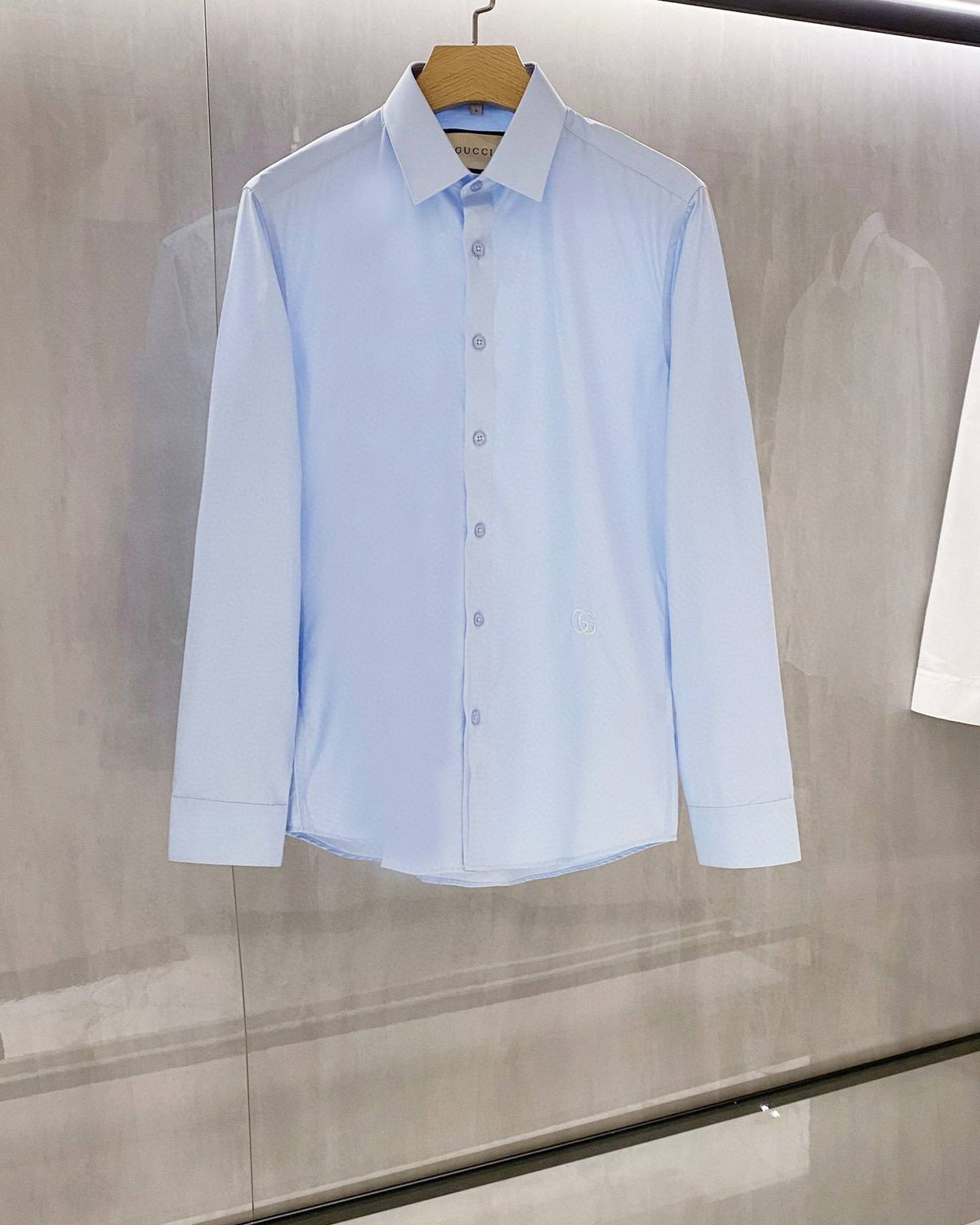 Голубая рубашка Gucci Signature Shirt