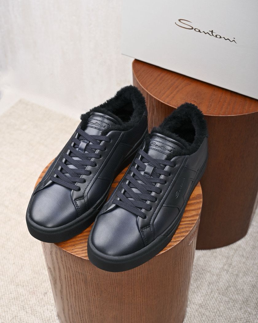 Santoni утепленные мехом