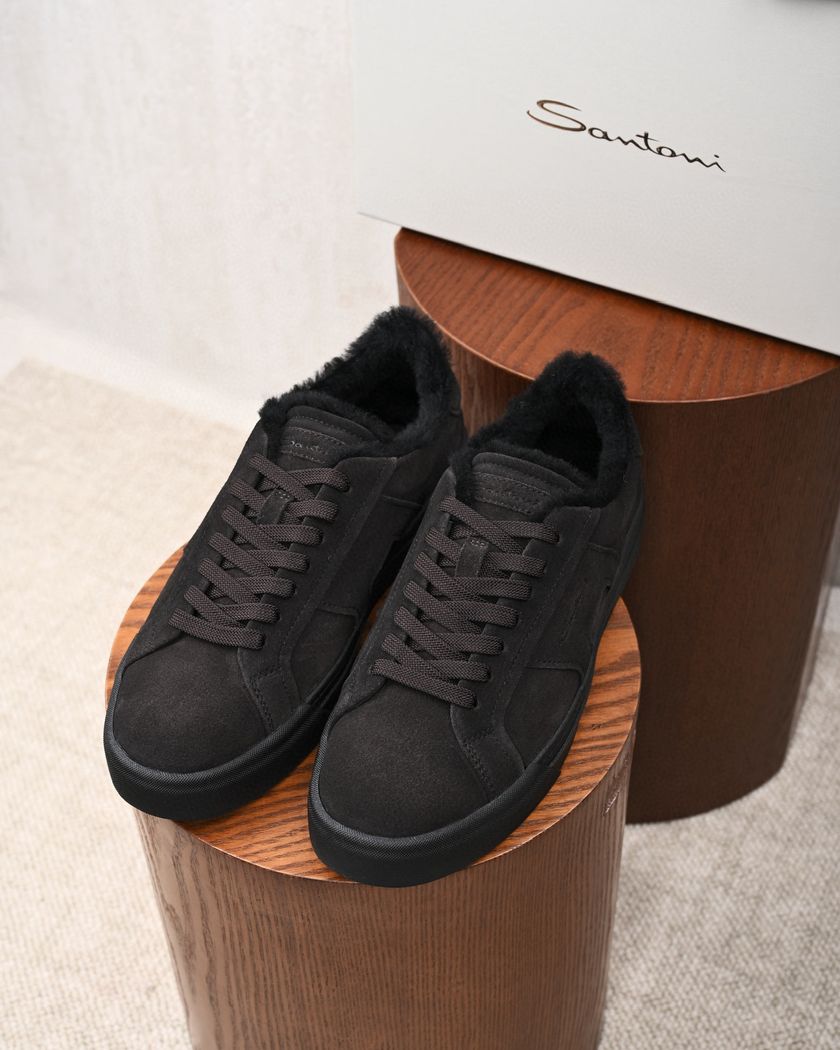 Santoni утеплённые мягким мехом