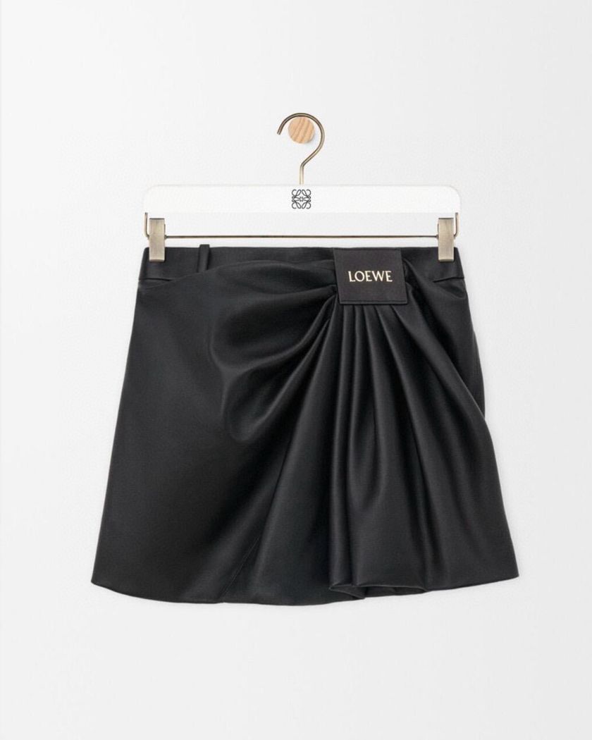 Кожаная юбка Loewe