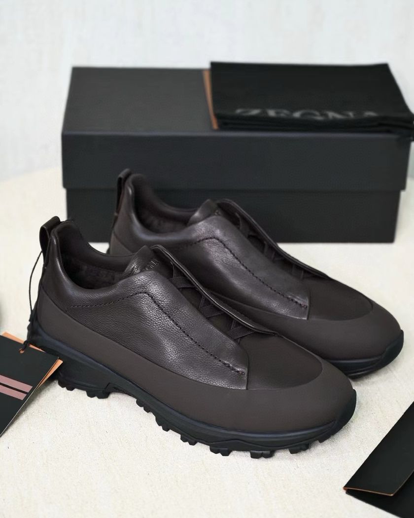 Zegna Triple Stitch Monte утеплённые натуральным мехом