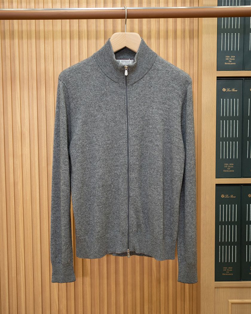 Brunello Cucinelli кашемировая кофта на замке
