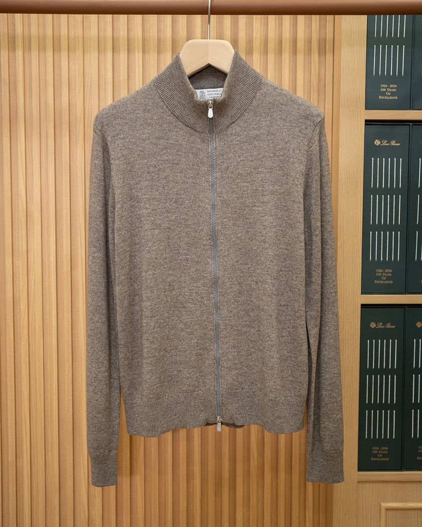 Brunello Cucinelli кашемировая кофта на замке
