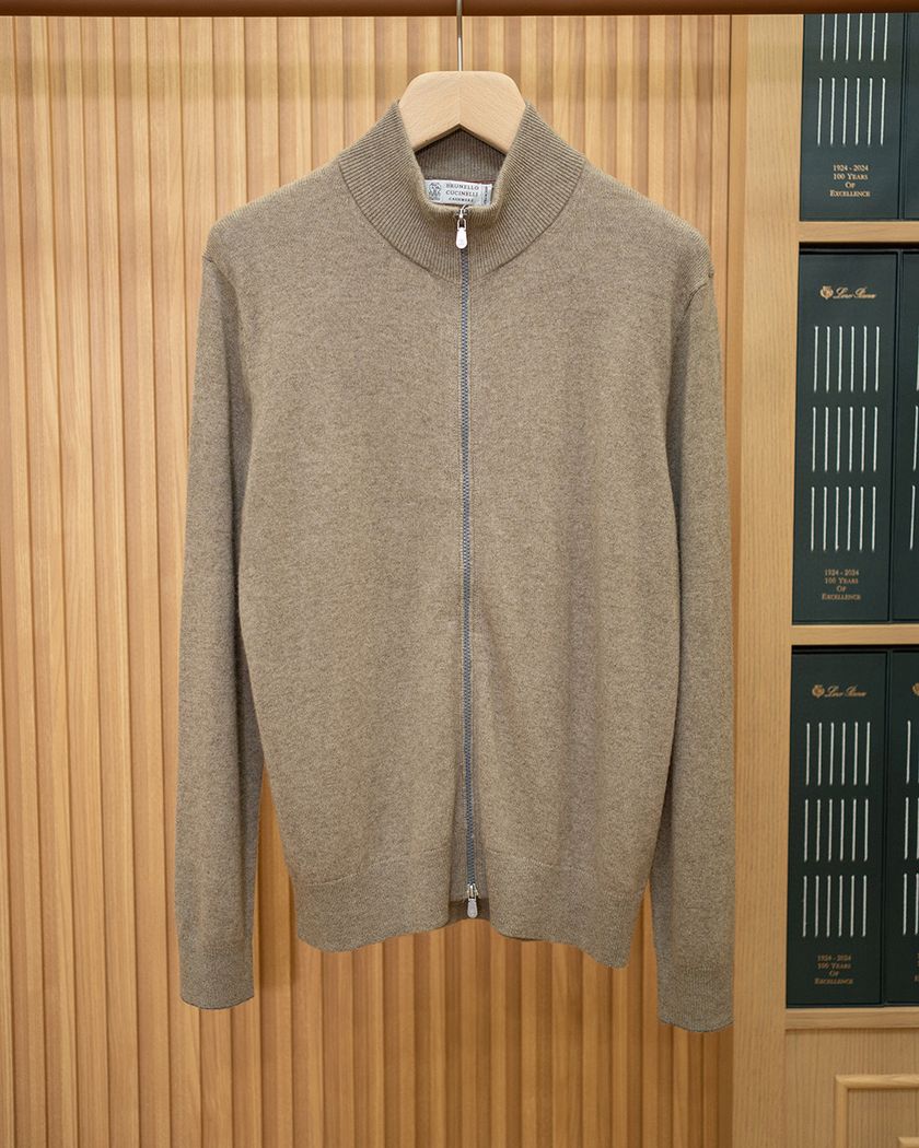 Brunello Cucinelli кашемировая кофта на замке