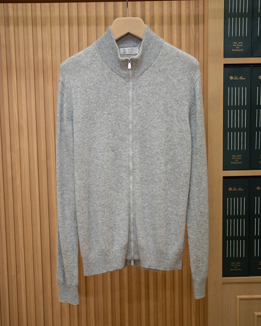 Brunello Cucinelli кашемировая кофта на замке