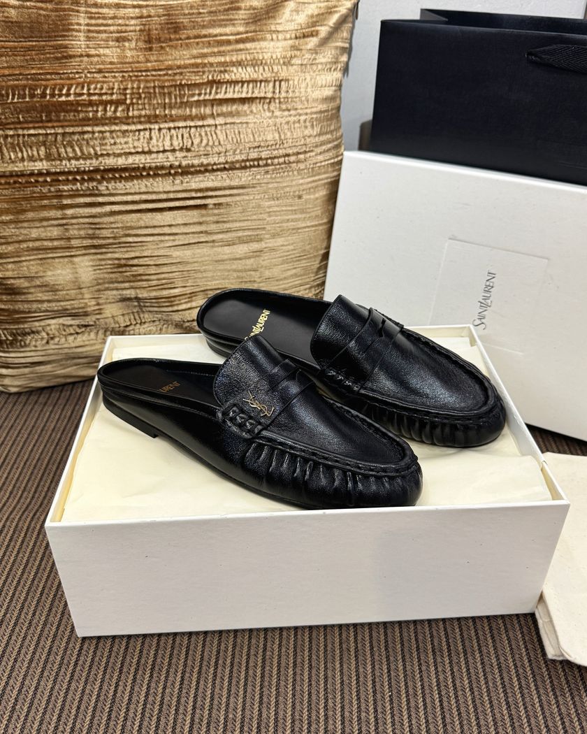 Мюли Saint Laurent из кожи