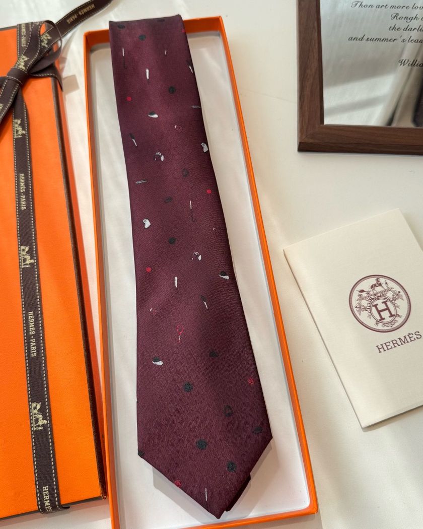Галстук Hermès из натурального шелка