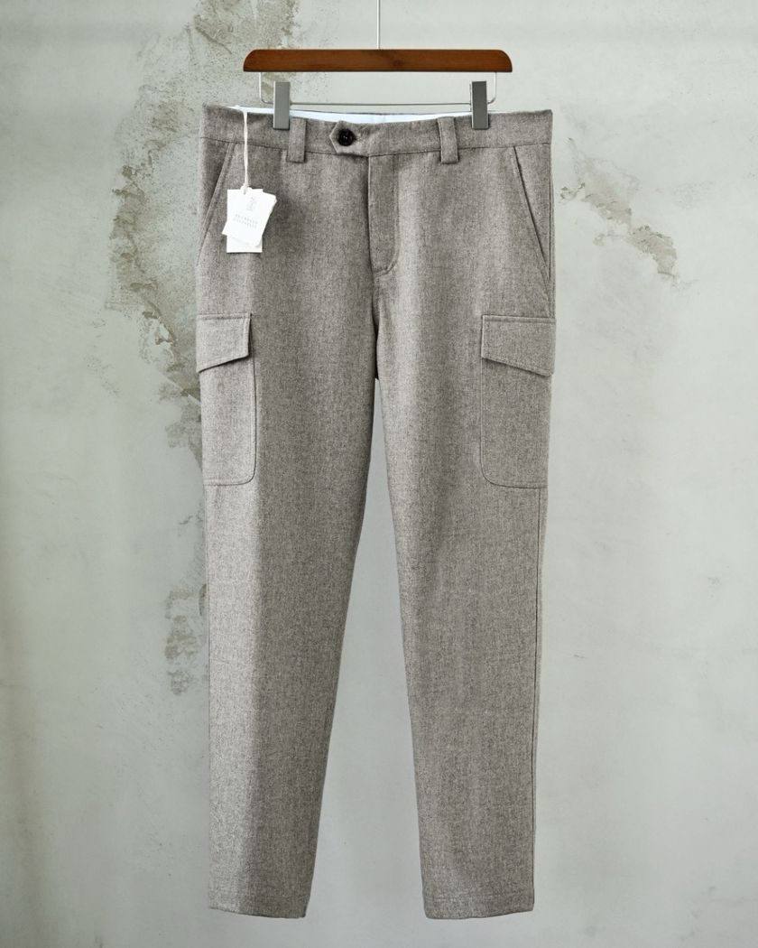 Брюки-карго Brunello Cucinelli из шерсти