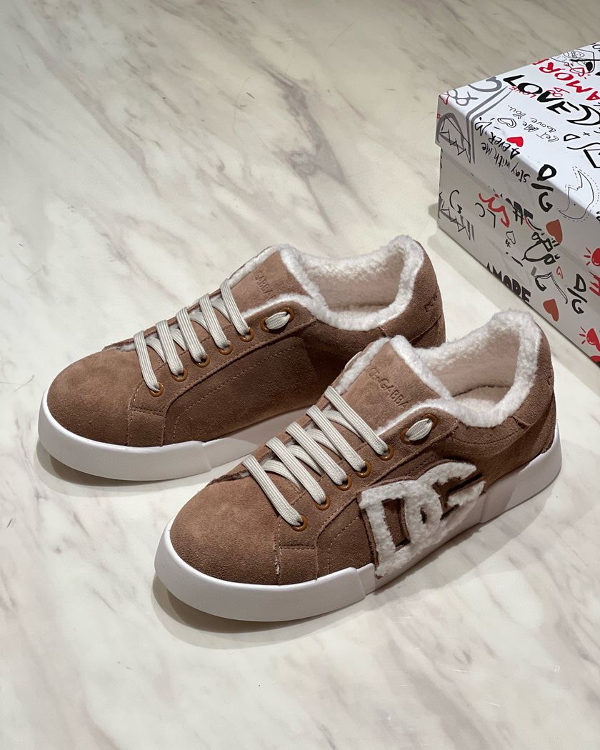 Dolce&Gabbana кеды утепленные мехом
