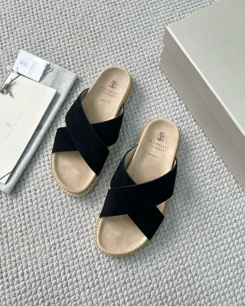 Шлёпанцы Brunello Cucinelli из замши