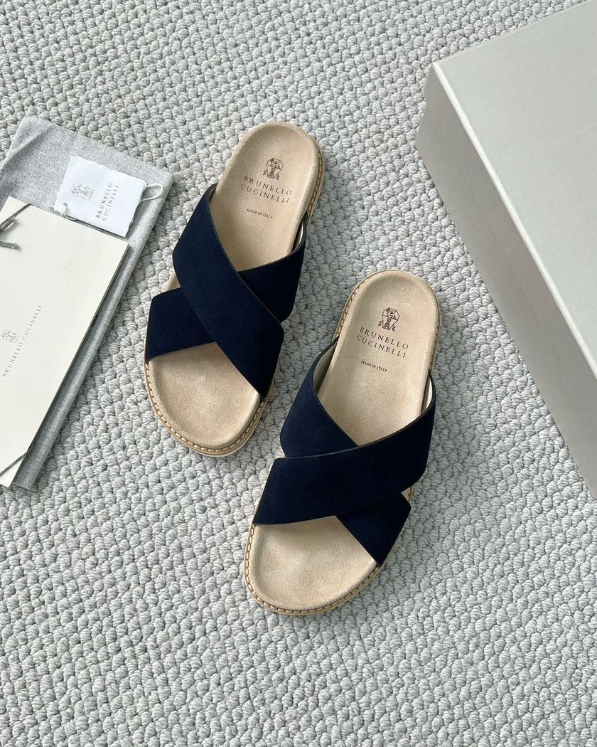 Шлёпанцы Brunello Cucinelli из замши