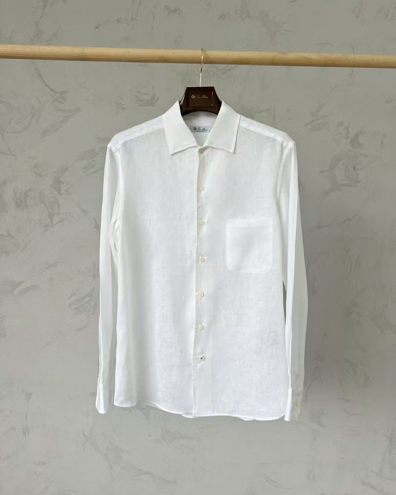 Рубашка Loro Piana из льна с длинными рукавами