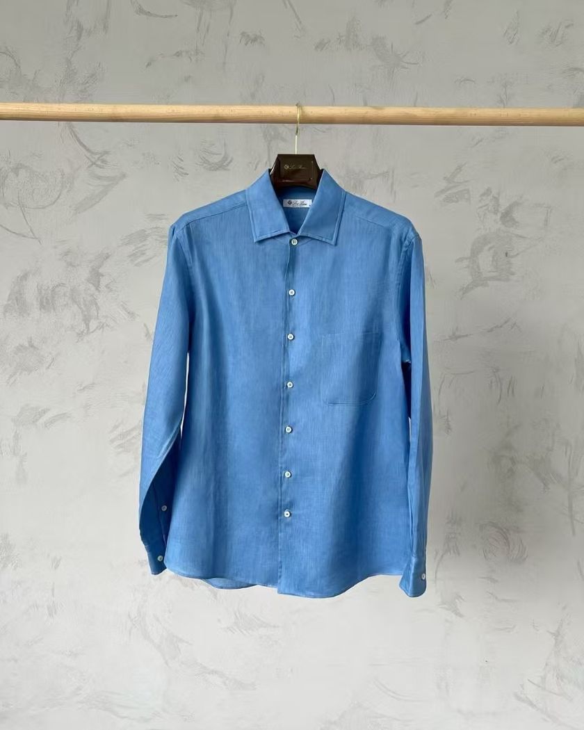 Рубашка Loro Piana из льна с длинными рукавами