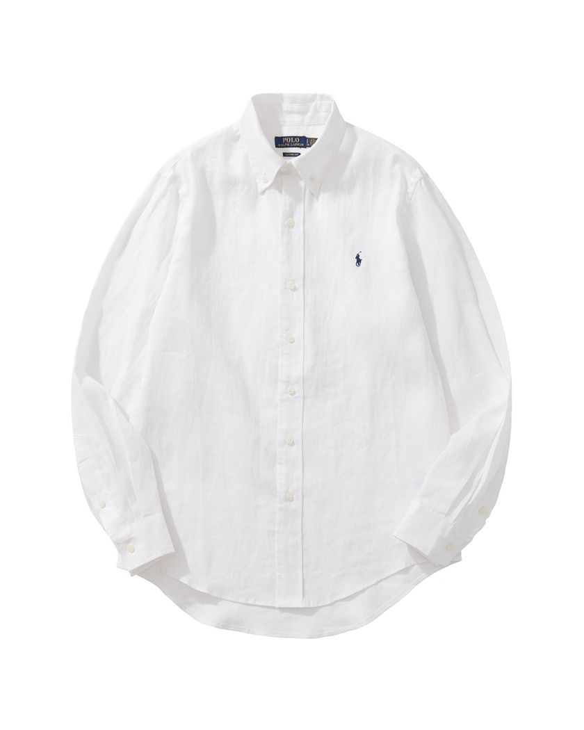 Рубашка Ralph Lauren из льна с длинными рукавами