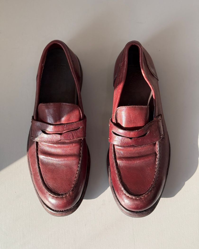 Лоферы Ferragamo из кожи с винтажным эффектом