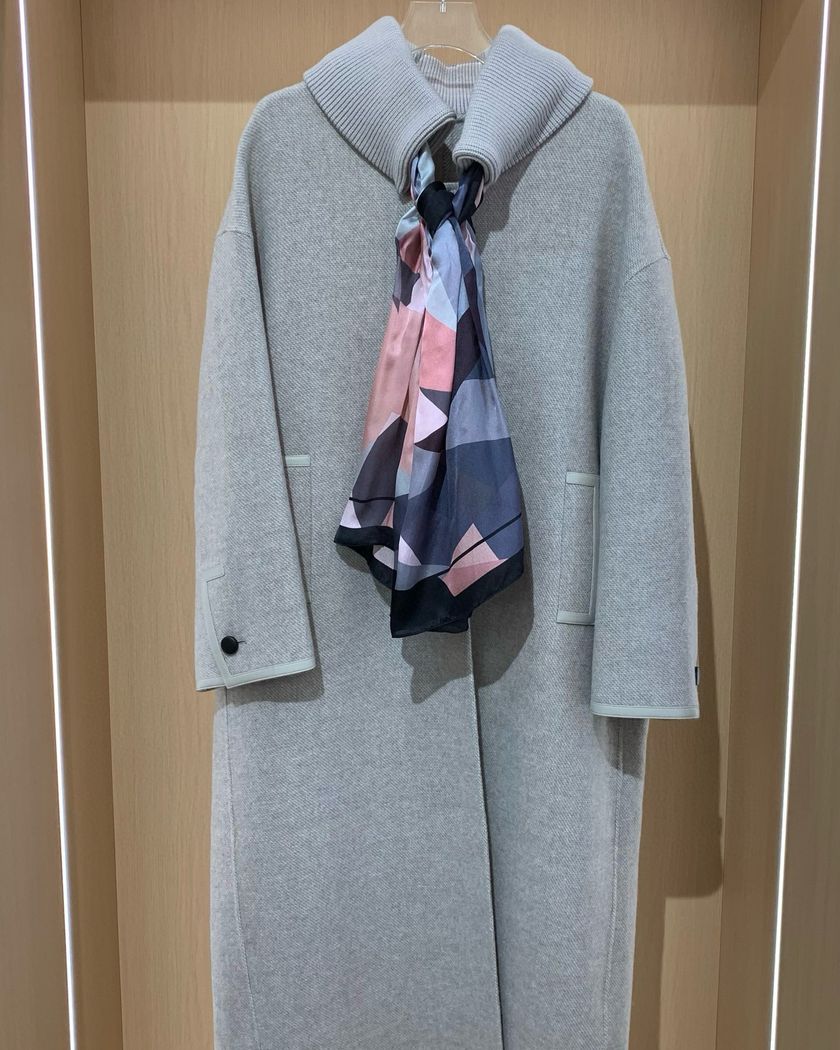 Armani пальто из шерсти и кашемира